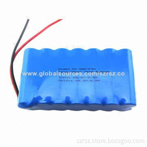 Lithium-ion Battery Pack, 18650 Cell, 25.2V, 5,200mAh, 300 Times Lifespan